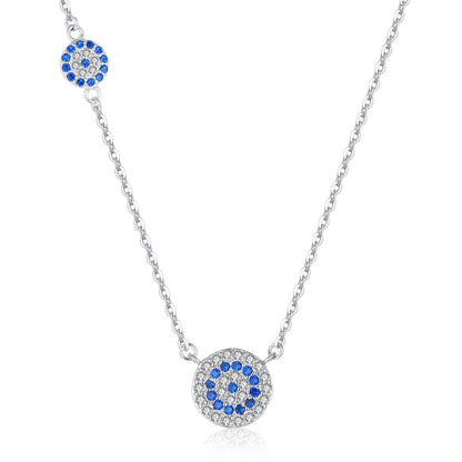 S925 Sterling Silber Blaue Auge  Halskette bylotrend
