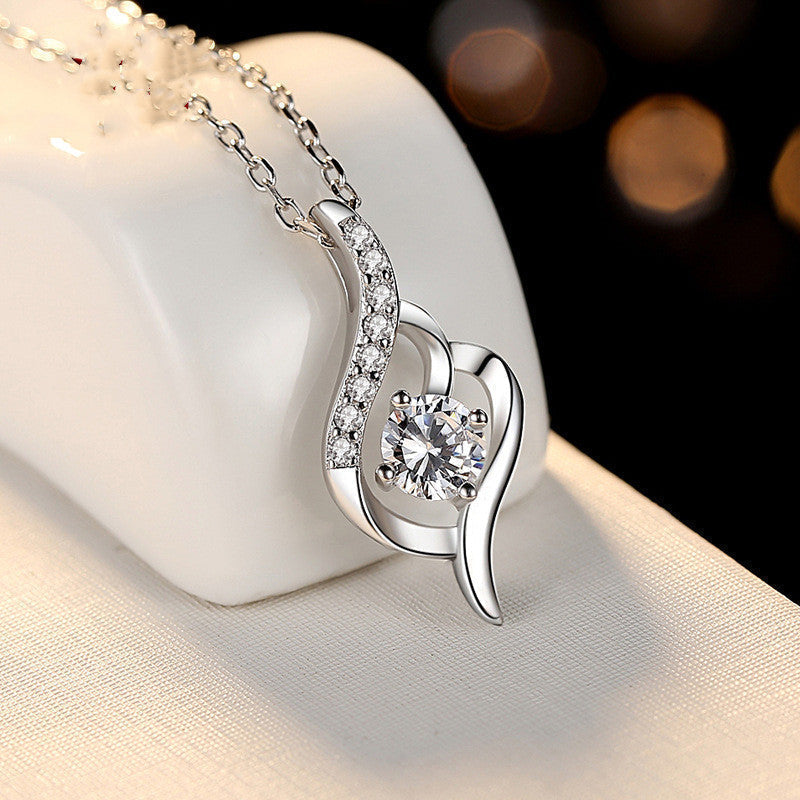 Silber 925 Sterling Damen Halskette bylotrend
