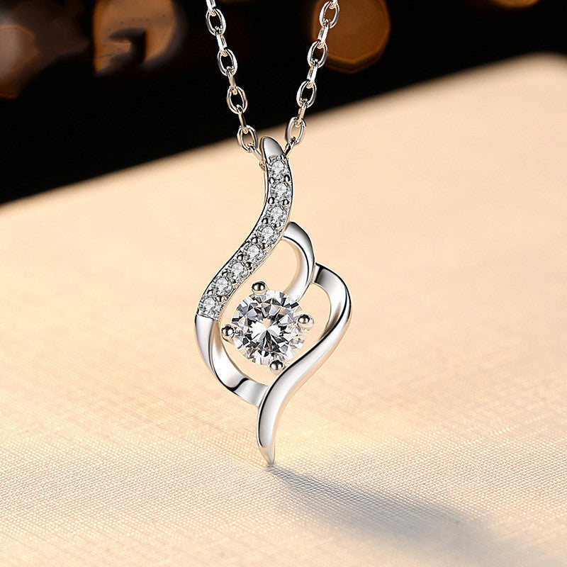 Silber 925 Sterling Damen Halskette bylotrend