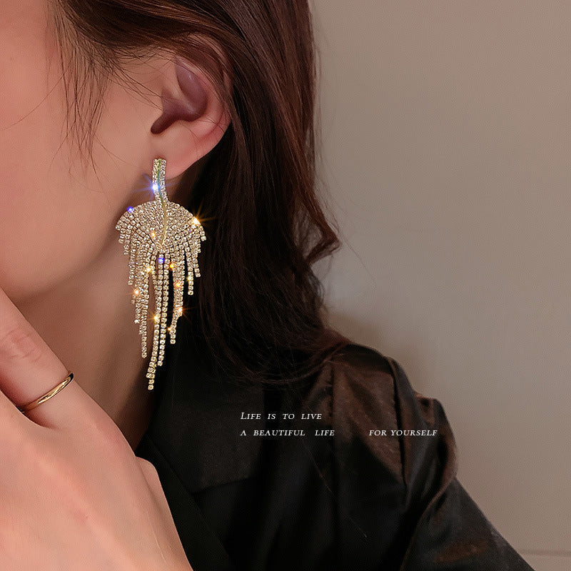 Silberne Nadel Diamant Ohrringe bylotrend