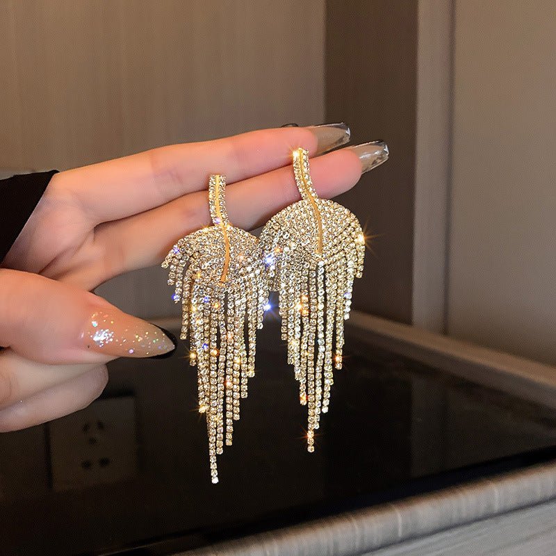 Silberne Nadel Diamant Ohrringe bylotrend