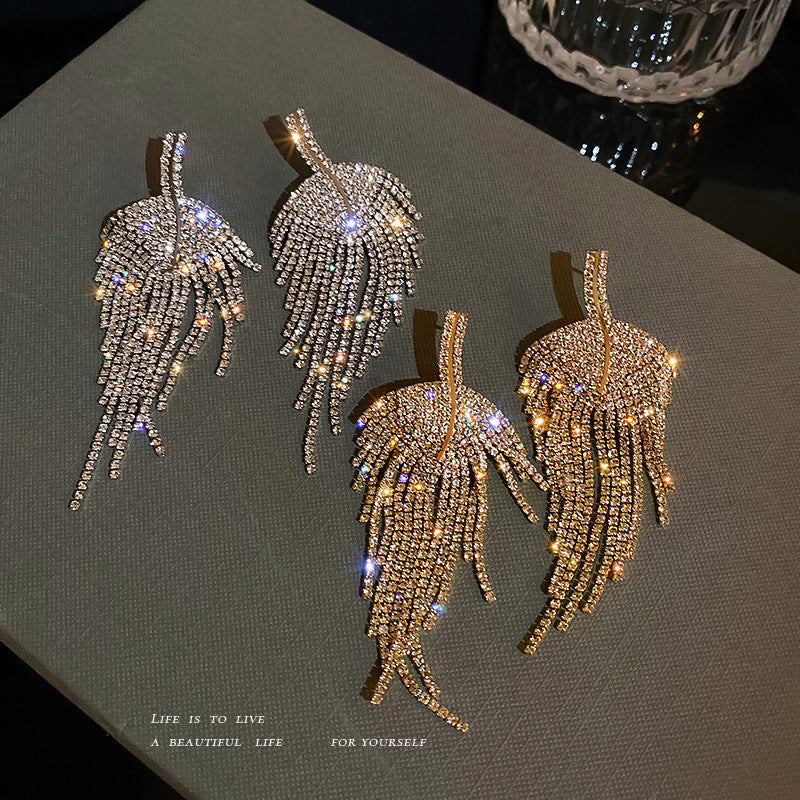 Silberne Nadel Diamant Ohrringe bylotrend