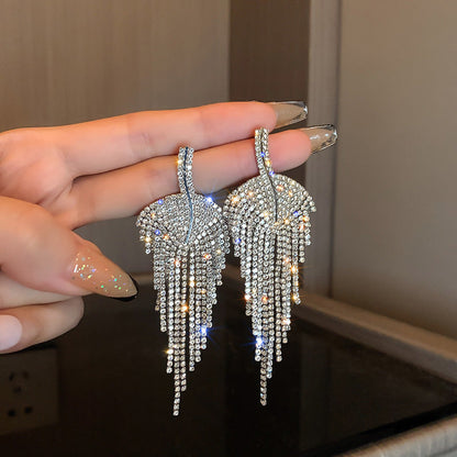 Silberne Nadel Diamant Ohrringe bylotrend