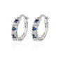 Silberne Ohrringe Mit Blauem Stein bylotrend