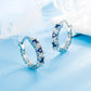 Silberne Ohrringe Mit Blauem Stein bylotrend