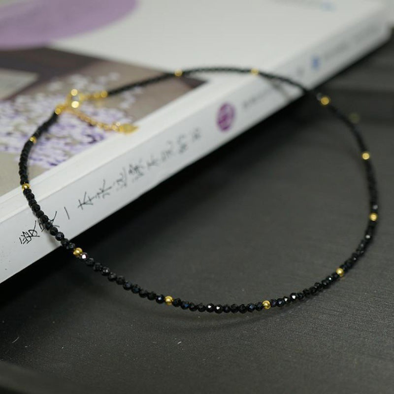 Spinell Damenmode Halskette mit Schlüsselbeinkette bylotrend
