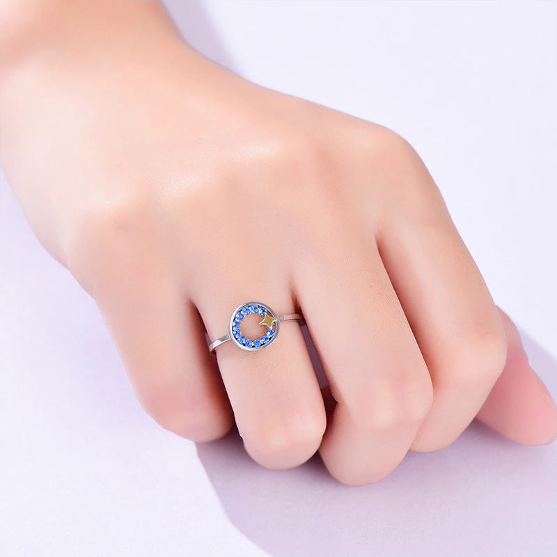 Stern-Ring aus 925er Sterlingsilber für Damen bylotrend