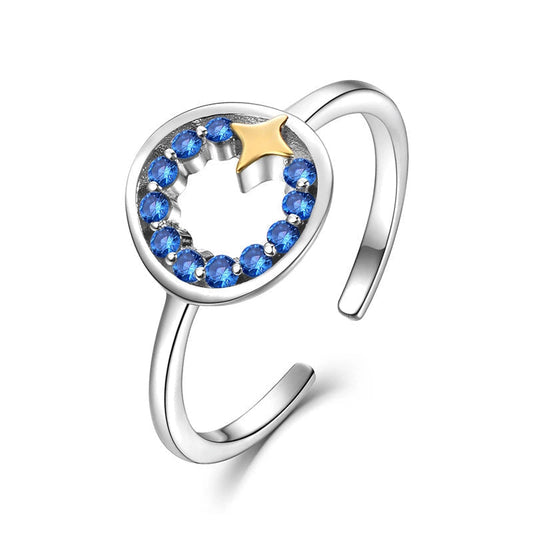 Stern-Ring aus 925er Sterlingsilber für Damen bylotrend