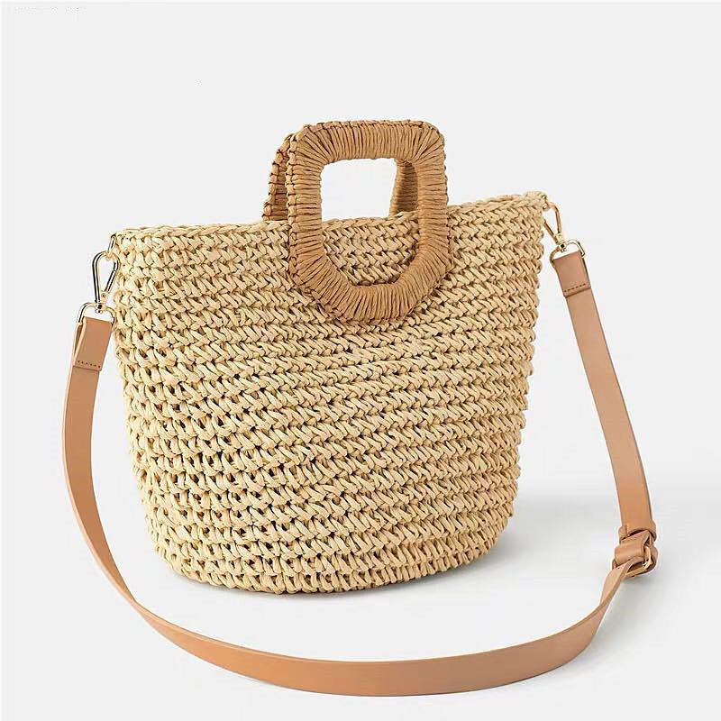 Strandtasche mit Holzgriff bylotrend