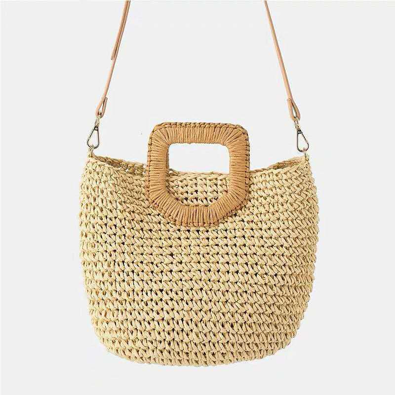 Strandtasche mit Holzgriff bylotrend