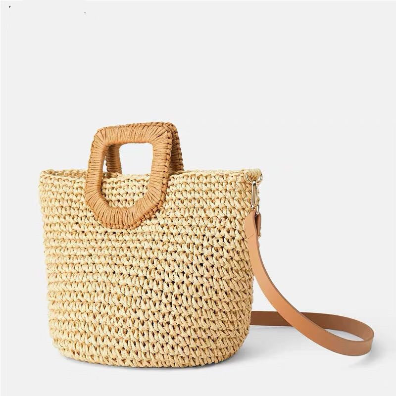 Strandtasche mit Holzgriff bylotrend