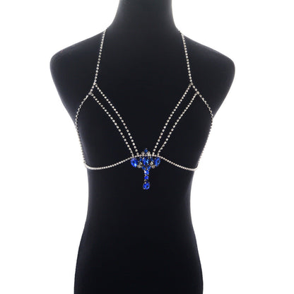 Strass-Halter-Kristall-Körperkette bylotrend