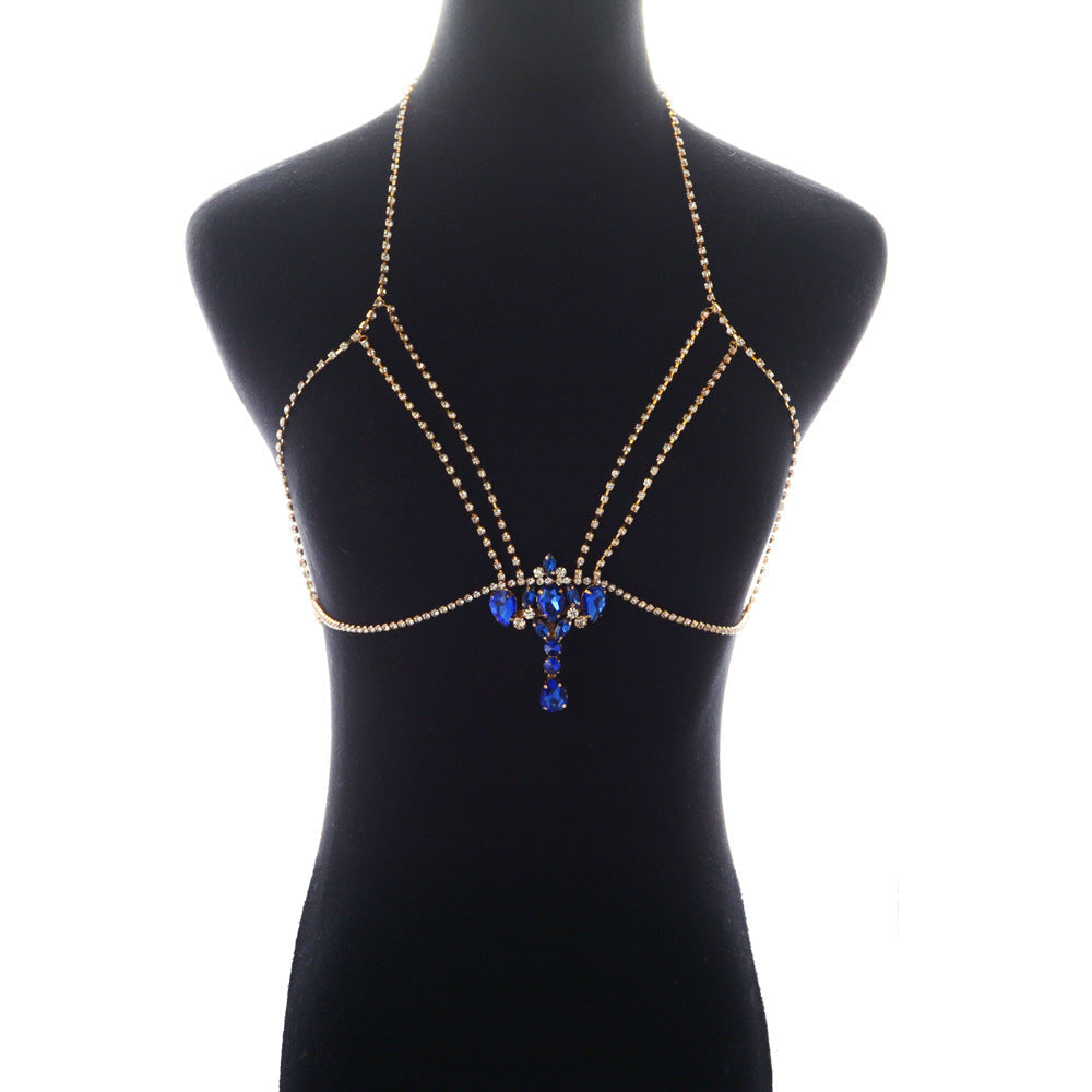 Strass-Halter-Kristall-Körperkette bylotrend