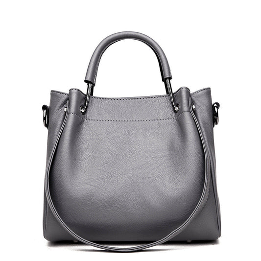 Taschen Handtaschen Koreanische Mode Damentaschen Weiches Leder Retro Bucket Bag Handtasche bylotrend
