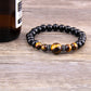 Tigerauge Perlen Armband Herren bylotrend
