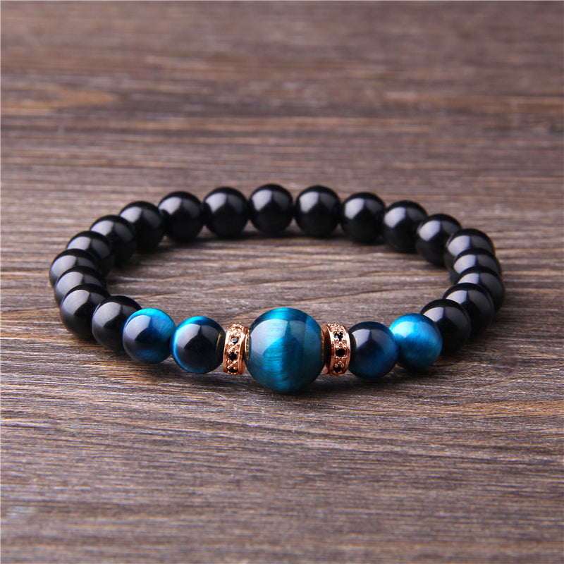 Tigerauge Perlen Armband Herren bylotrend