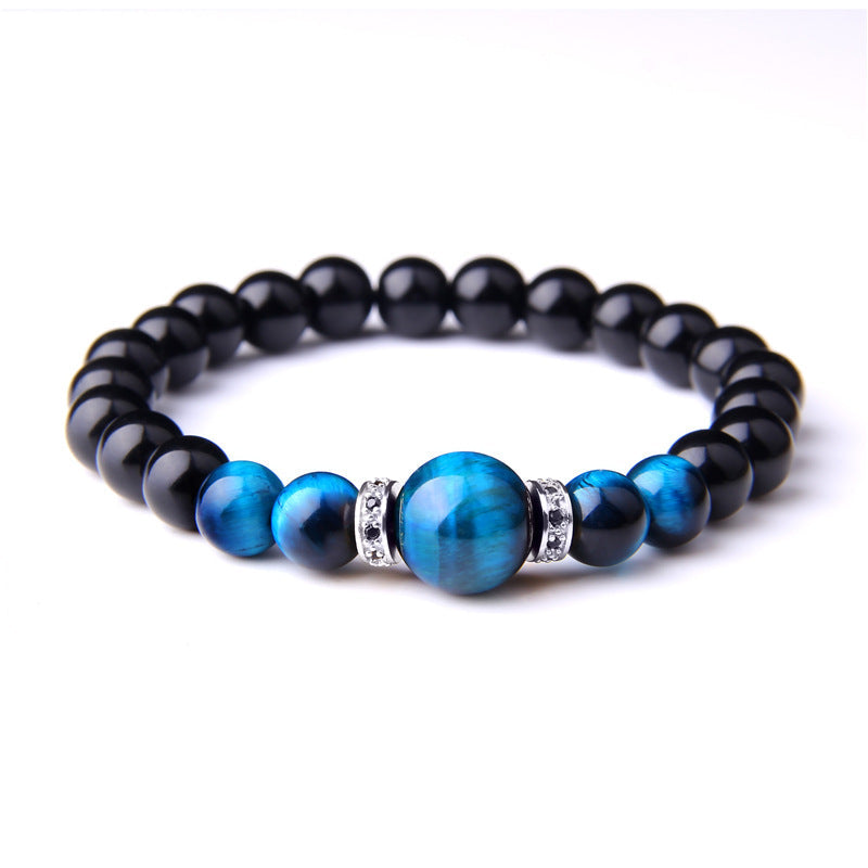 Tigerauge Perlen Armband Herren bylotrend