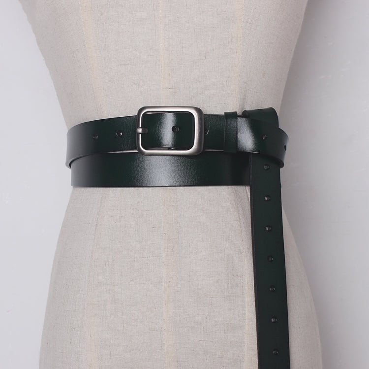 Wildleder Gürtel Schwarz Damen bylotrend