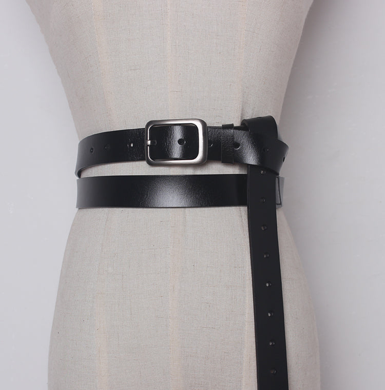 Wildleder Gürtel Schwarz Damen bylotrend